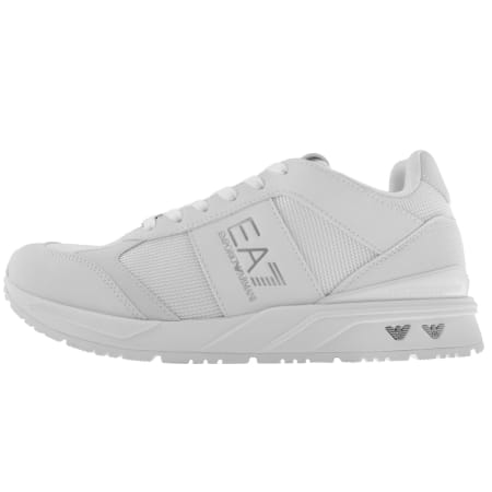 EA7 Emporio Armani Logo Trainers White | Mainline Menswear us